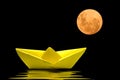 origami paper boat Royalty Free Stock Photo