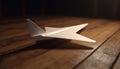 Origami paper craft ship sails on imagination nautical journey generated by AI