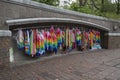 Origami paper cranes representing peace, at Atomic Bomb Hypocenter, Nagasaki. Japan