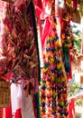 Origami paper cranes and wishing tablets on the grounds of Chikurinji, temple number 31 of Shikoku