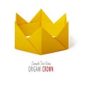 Origami paper crown Royalty Free Stock Photo