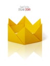 Origami paper crown Royalty Free Stock Photo