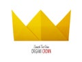 Origami paper crown Royalty Free Stock Photo