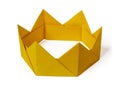 Origami paper crown Royalty Free Stock Photo