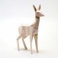 Simple Origami Doe: Petrina Hicks Style Deer Model In Dark Beige