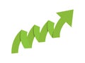 Origami paper green growth finance arrow