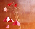 Origami paper hearts Royalty Free Stock Photo