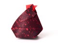 Origami paper hen Royalty Free Stock Photo