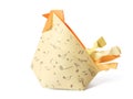 Origami paper hen Royalty Free Stock Photo