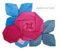 Origami paper pink rose Royalty Free Stock Photo