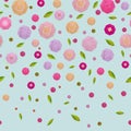 Origami paper pink rose pattern Royalty Free Stock Photo