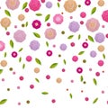 Origami paper pink rose pattern Royalty Free Stock Photo