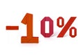 Origami text of discount sale 10 percent