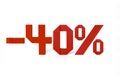 Origami text of discount sale 40 percent