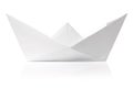 Origami paper ship isolated