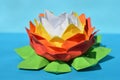 Origami paper water lily