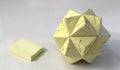 Origami polyhedron made with sticky notes