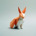 Colorful Minimalism: Eloquent Origami Hare 3d Model