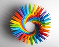 Origami rainbow 3d capacity