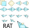 Origami rat