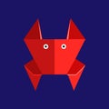 Origami paper red crab