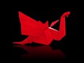 Origami Red Paper Dragon