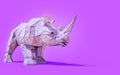 Origami Rhino Low Poly Royalty Free Stock Photo