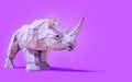 Origami Rhino Low Poly