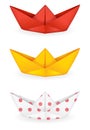 Origami ships set Royalty Free Stock Photo