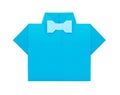 Origami shirt with bow tie Royalty Free Stock Photo