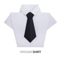 Origami shirt with tie Royalty Free Stock Photo