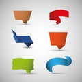 Origami Speech Bubbles Royalty Free Stock Photo