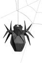 Origami spider isolated