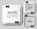 Origami Square Quote bubble