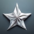 Luxurious Drapery: A Stunning White Star On Gray Background