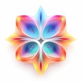 Vibrant Neon Wave: Futuristic Chromatic Symmetry In Floral Design