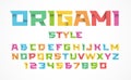 Origami style font