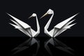 Origami Swans Pair