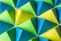 Origami tetrahedrons background. Royalty Free Stock Photo