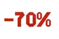 Origami text of discount sale 70 percent