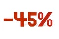 Origami text of discount sale 45 percent