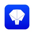 Origami tree icon blue vector Royalty Free Stock Photo