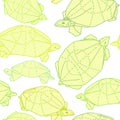 Origami turtles drawing illustration