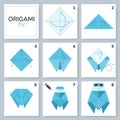 Origami tutorial for kids. Origami cute fly.