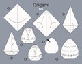 Origami tutorial for kids. Origami cute egg.