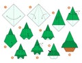 Origami tutorial for kids. Origami cute fir.