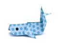 Origami whale model Royalty Free Stock Photo