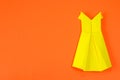 Origami Yellow Gown Royalty Free Stock Photo