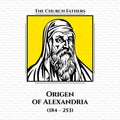 Origen of Alexandria 184 Ã¢â¬â 253 was an early Christian scholar, ascetic, and theologian Royalty Free Stock Photo