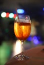 Origial typical italian beverage, aperol aperitif made with prosecco sparkling white wine Royalty Free Stock Photo